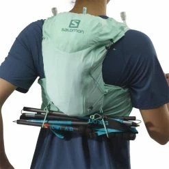 Gilet D'hydratation Femme Salomon Advanced Skin 12 -Promos Vélos de route Magasin Salomon Women s Advanced Skin 12 Set Hydration Vests BEACH GLASS EBONY PO SS22 LC1760200 XS 2