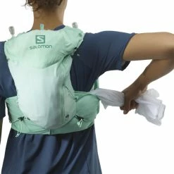 Gilet D'hydratation Femme Salomon Advanced Skin 12 -Promos Vélos de route Magasin Salomon Women s Advanced Skin 12 Set Hydration Vests BEACH GLASS EBONY PO SS22 LC1760200 XS 4